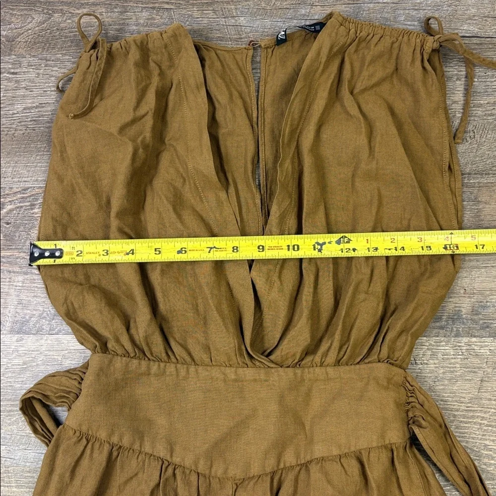Zara Linen Blend Romper – Size XS